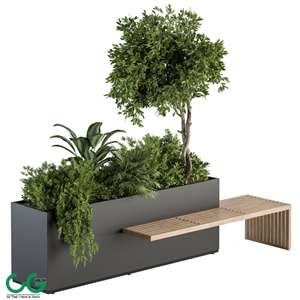 Plant Box with Bench  Set 28